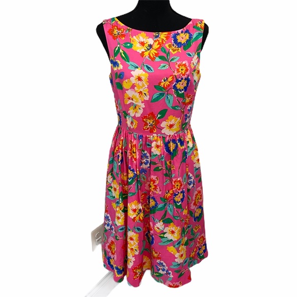 Kate Spade Sonja Fit and Flare Floral Silk Dress